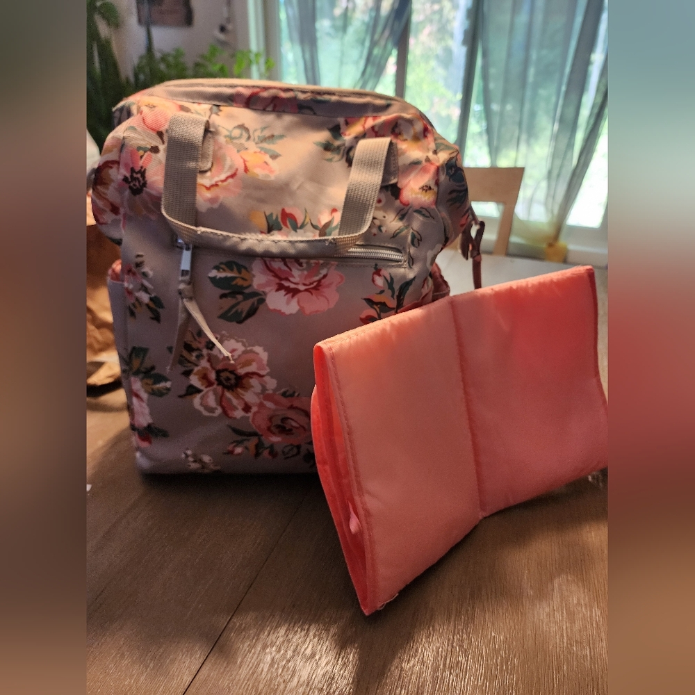 Floral diaper bag